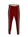 【中古】GUCCI◆ラインパンツ/ボトム/XS/ポリエステル/RED/489728-X5R33/裾ストラップ欠【レディースウェア】