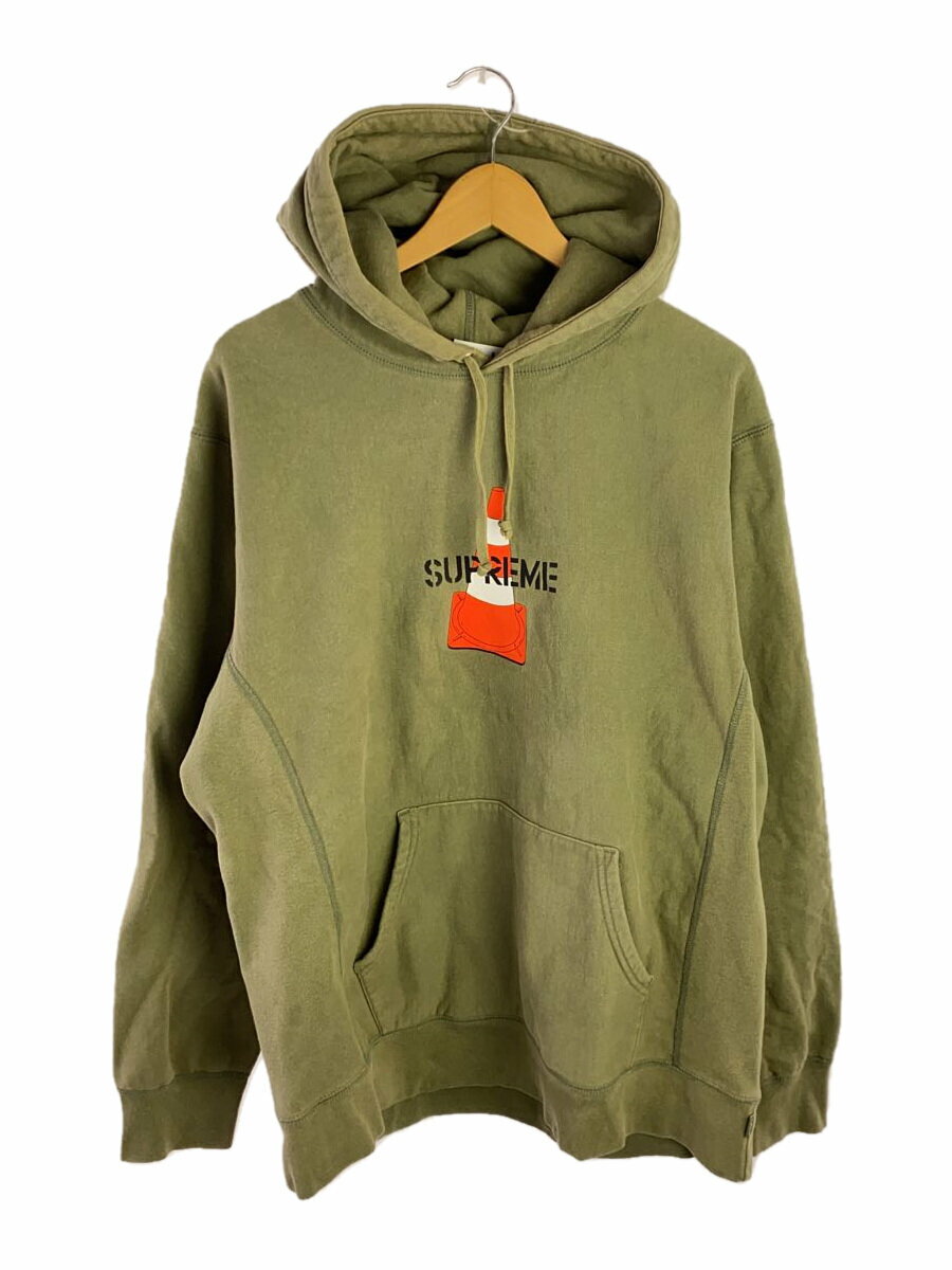 【中古】Supreme◆Cone Hooded Sweatshirt/パーカー/XL/コットン/KHK/プリント/コーン【メンズウェア】