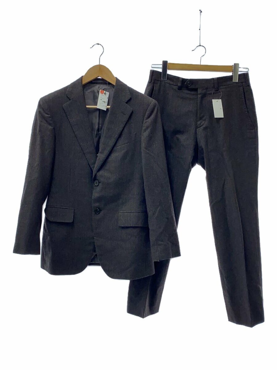 【中古】HILTON◆スーツ/--/ウール/BRW/ストライプ【メンズウェア】