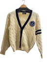 【中古】POLO RALPH LAUREN◆カーディガン(厚手)/--/ウール/WHT/無地【メンズウェア】