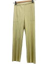 【中古】PLEATS PLEASE ISSEY MIYAKE◆ボトム/3/--/YLW【レディースウェア】