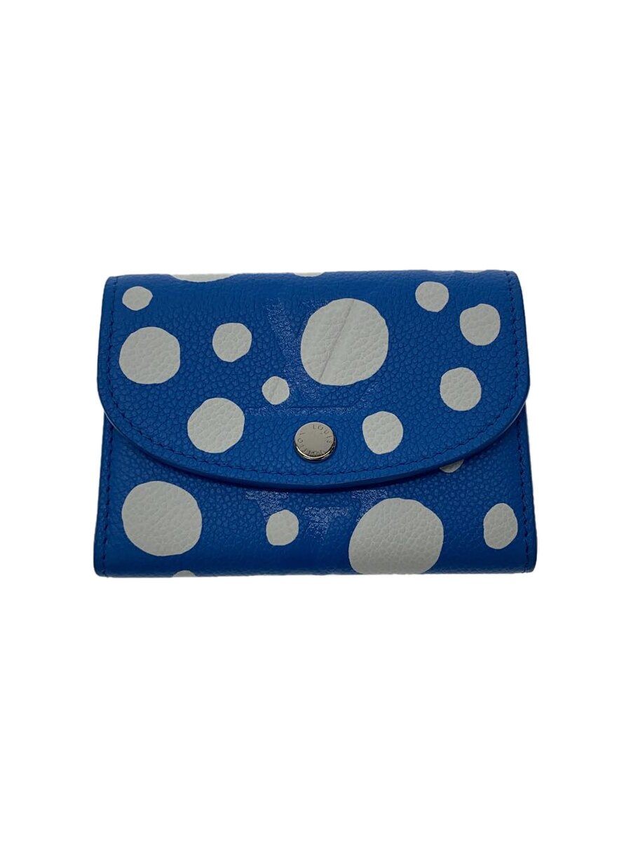 【中古】LOUIS VUITTON◆コインケース/レザー/ブルー/ドット/レディース/M81984【服飾雑貨他】