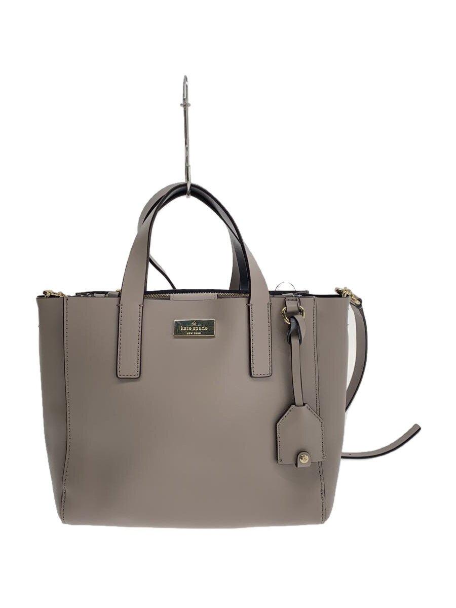KATE SPADE - 【中古】kate spade new york◆ハンドバッグ/PVC/GRY【バッグ】