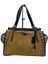 【中古】COACH◆ハンドバッグ/スウェード/CML/無地/37130【バッグ】(4)