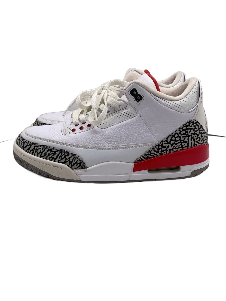 NIKE◆AIR JORDAN 3 RETRO/エアジョーダンレトロ/ホワイト/136064-116/27cm/WHT