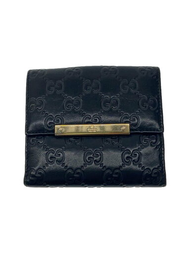 【中古】GUCCI◆2つ折り財布/レザー/BLK/無地/メンズ/2184【服飾雑貨他】 【中古】GUCCI◆2つ折り財布/レザー/BLK/無地/メンズ/2184【服飾雑貨他】