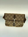 【中古】GUCCI◆ウエストバッグ/キャンバス/BRW/総柄/92543/表面汚れあり//【バッグ】