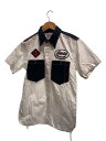【中古】BUCO◆半袖シャツ/--/コットン/WHT/無地【メンズウェア】