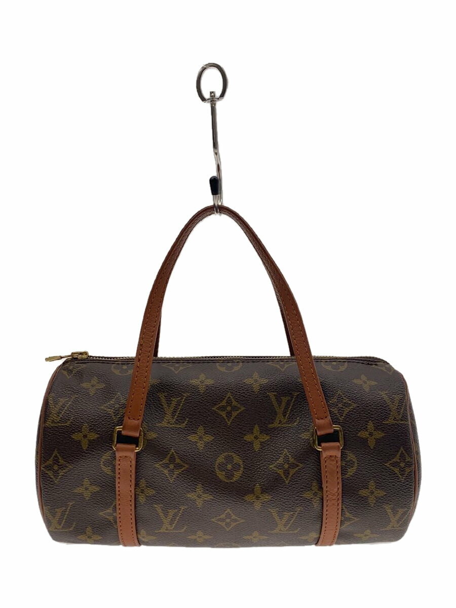 【中古】LOUIS VUITTON◆2)パピヨン26_モノグラム・キャンバス_BRW/PVC/BRW【バッグ】