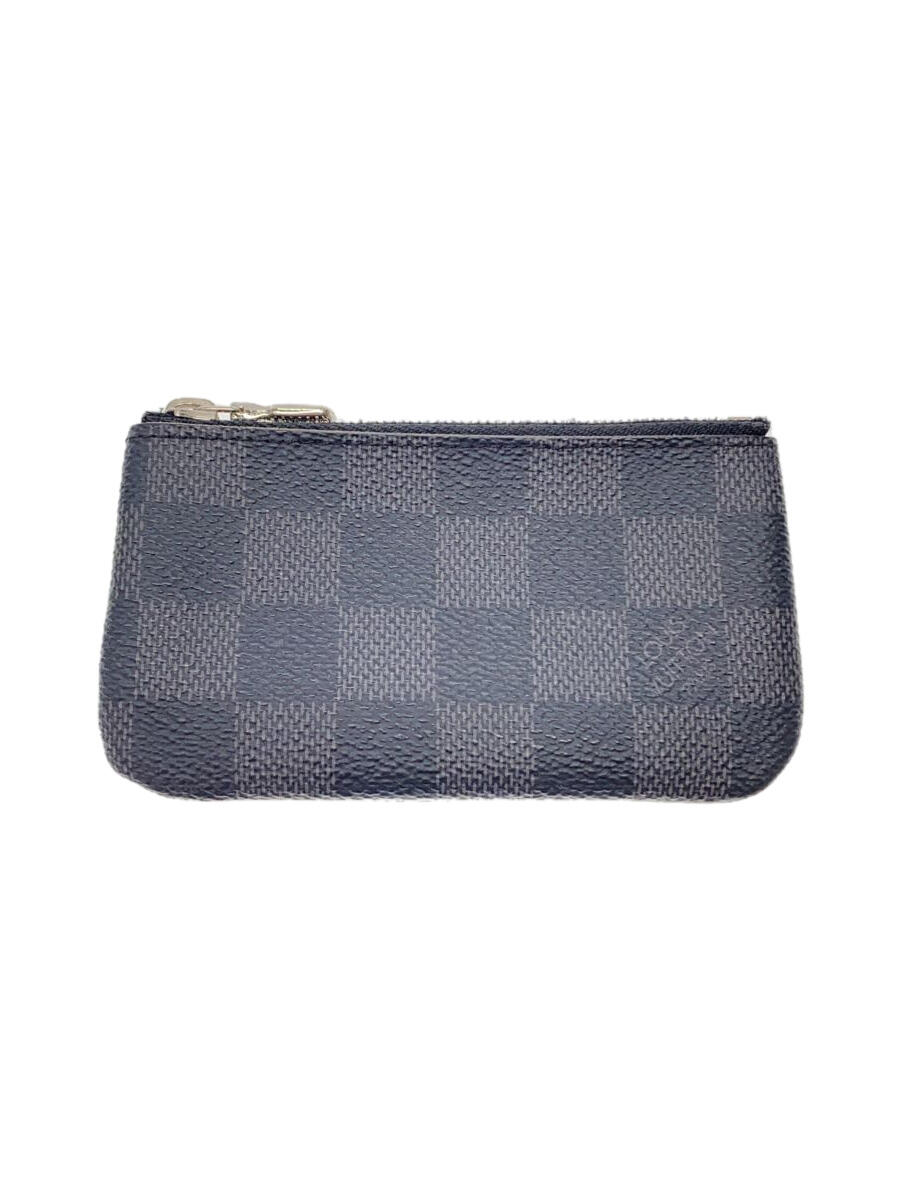 【中古】LOUIS VUITTON◆ポシェット・クレ_ダミエ・グラフィット/--/BLK/メンズ【服飾雑貨他】
