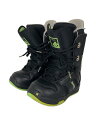 【中古】BURTON◆スノーボードブーツ/22cm/ブラック/クイックレーシング【スポーツ】