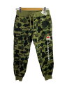 【中古】A BATHING APE◆x Champion/ボトム/S/コットン/KHK/カモフラ【メンズウェア】