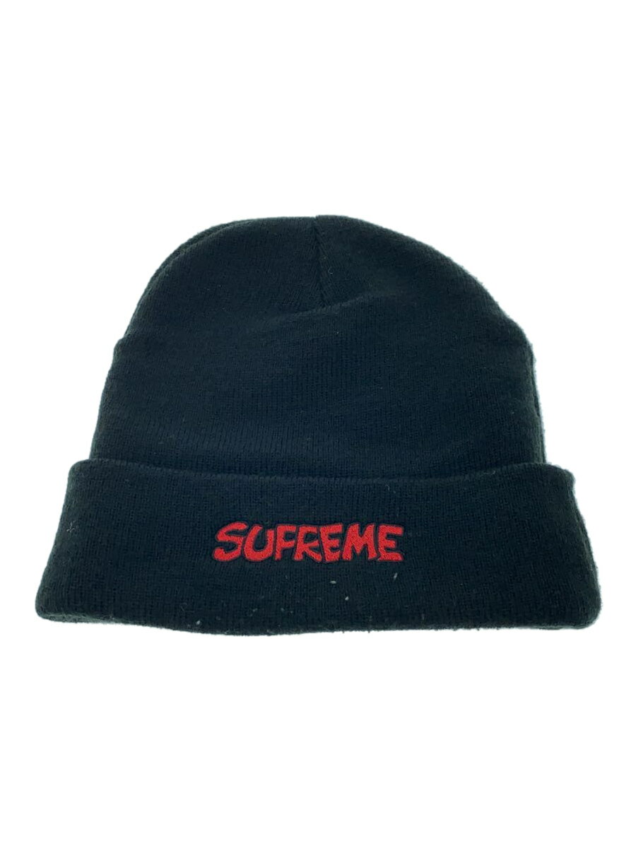 【中古】Supreme◆ニットキャップ/--/アクリル/BLK/無地/メンズ【服飾雑貨他】