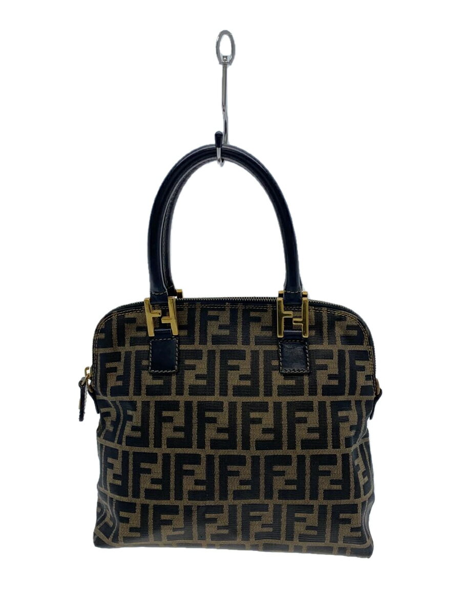 【中古】FENDI◆ハンドバッグ/--/BLK/総柄【バッグ】