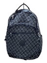 【中古】Kipling◆リュック/ポリエステル/BLK/総柄【バッグ】(4)