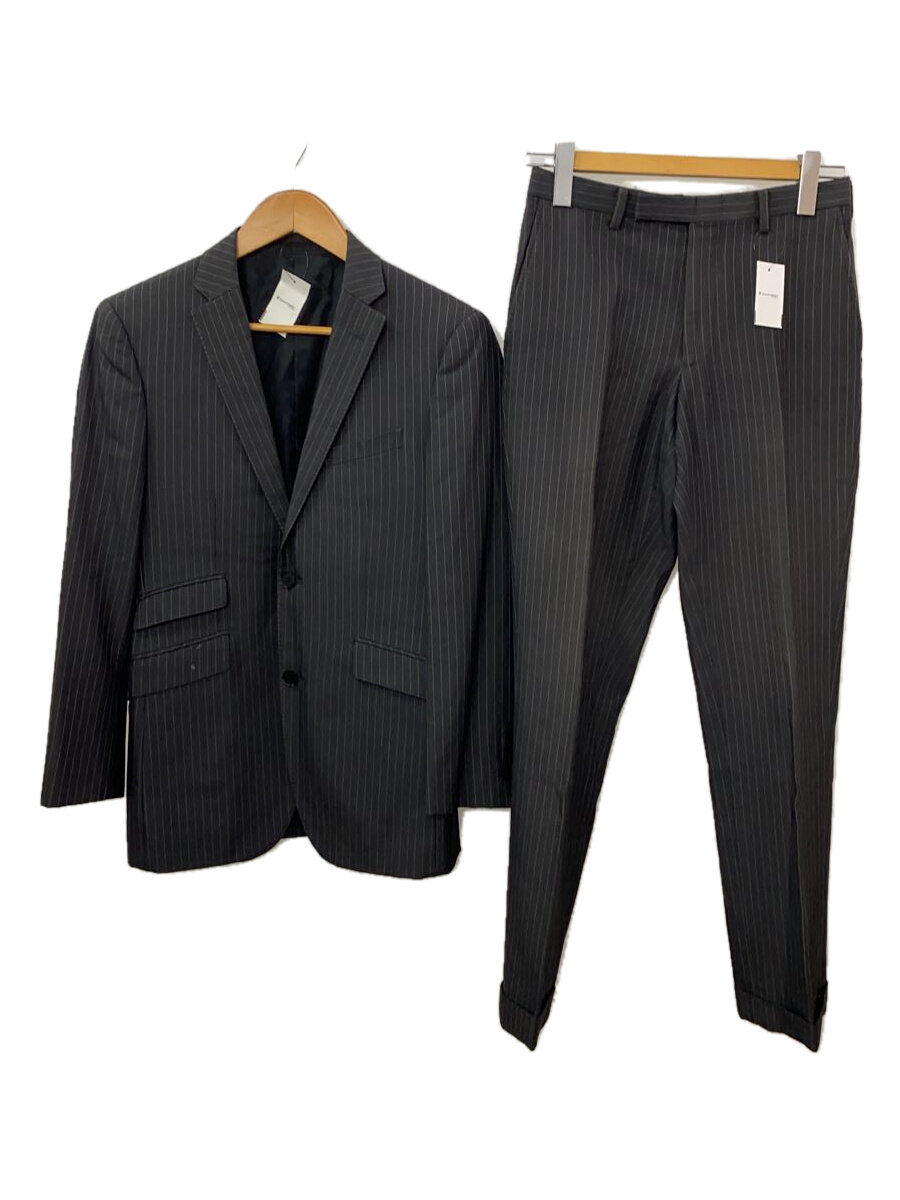 【中古】BURBERRY BLACK LABEL◆スーツ/36/ウール/GRY/ストライプ/BMD22-306-06【メンズウェア】
