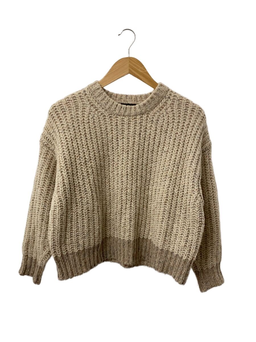 【中古】MACPHEE◆ニット・セーター(厚手)/S/ウール/CRM/総柄/12-02-84-02761【レディースウェア】