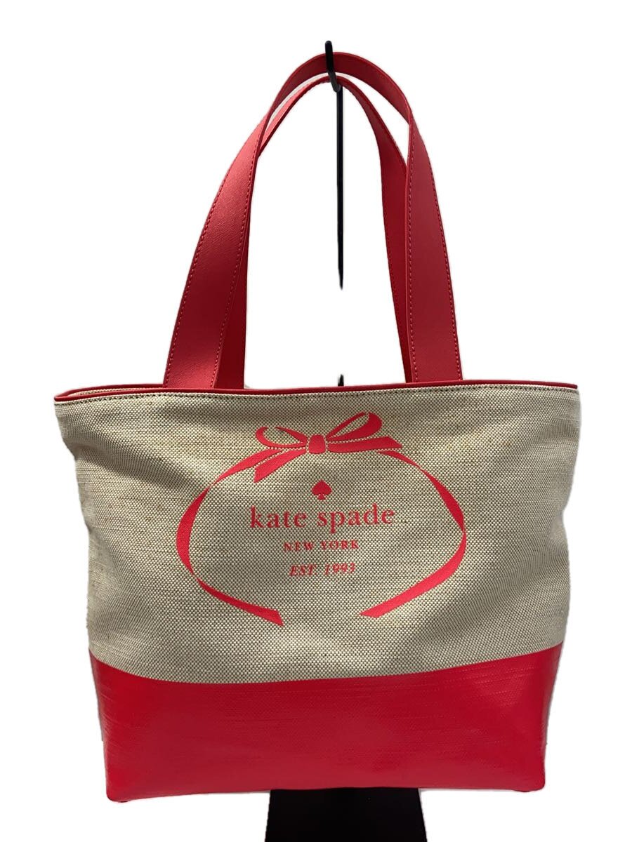 KATE SPADE - 【中古】kate spade new york◆トートバッグ/キャンバス/PNK/プリント/RN0102760 CA57710【バッグ】