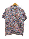 【中古】Engineered Garments◆オープンカラーシャツ/半袖シャツ/M/コットン/BLU/花柄【メンズウェア】(4)