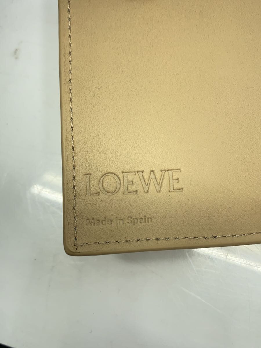 【中古】LOEWE◆NAGRAM TRIFOLD 6 CC WALLET/レザー/BEG/レディース/C821TR2X02 2150【服飾雑貨他】