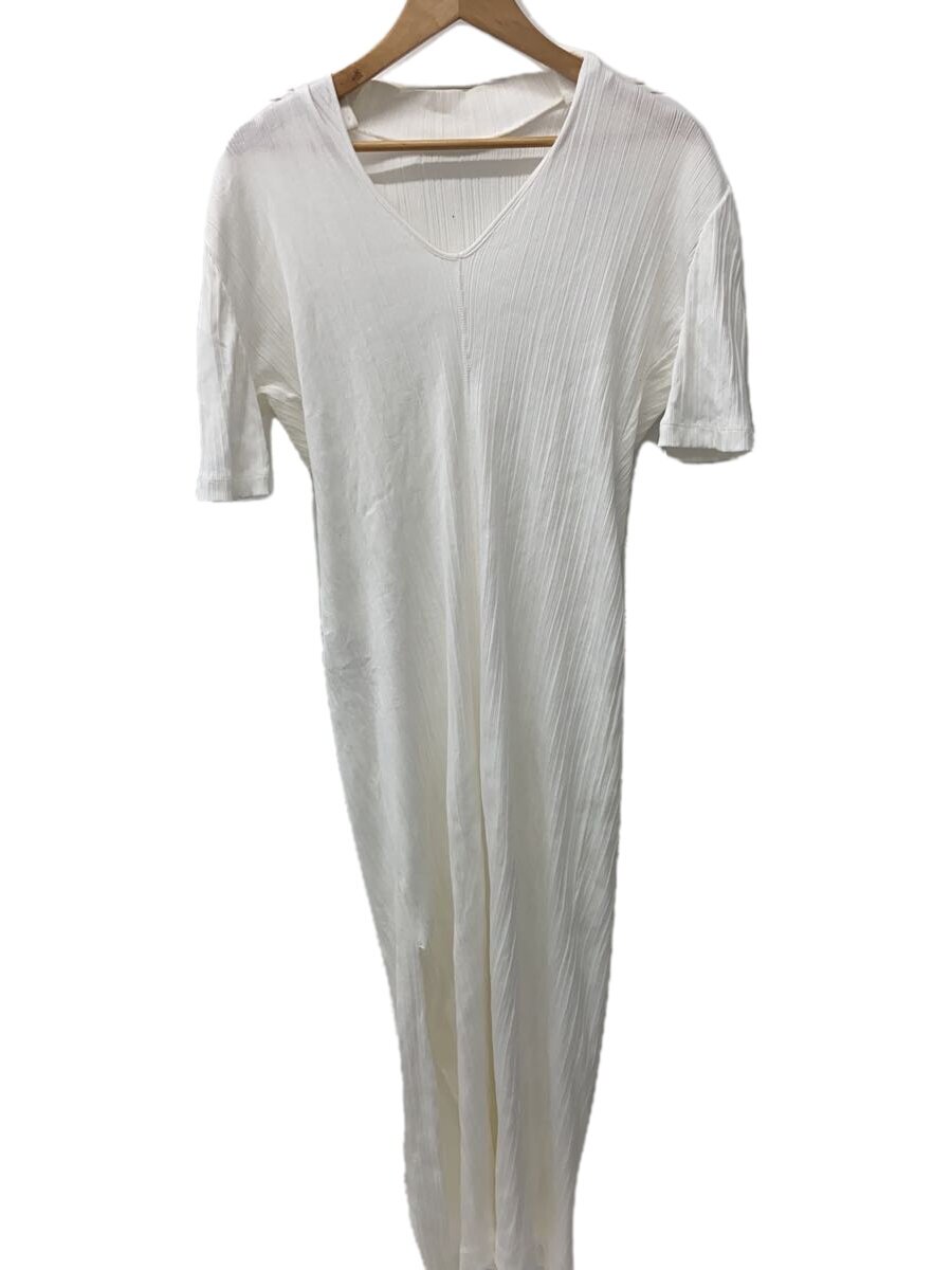 mame kurogouchi◆Random Ribbed Cotton Dress/--/コットン/WHT/無地/MM24SS-JS050//
