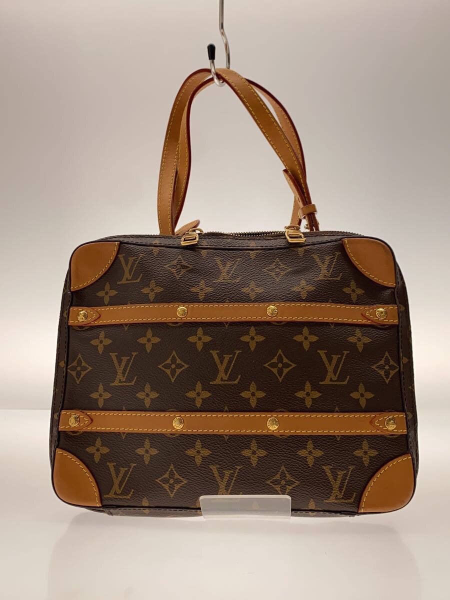 【中古】LOUIS VUITTON◆ソフトトランク・メッセンジャーPM_モノグラム・キャンバス_BRW/PVC/BRW/総柄【バッグ】
