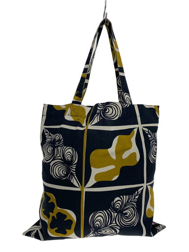 【中古】marimekko◆トートバッグ/キャンバス/NVY/総柄【バッグ】 【中古】marimekko◆トートバッグ/キャンバス/NVY/総柄【バッグ】