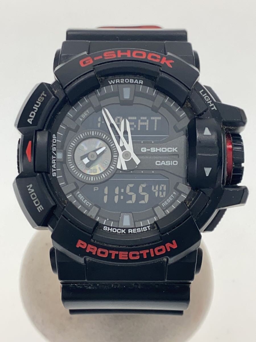 【中古】CASIO◆クォーツ腕時計 G-SHOCK/デジアナ/ブラック/レッド/GA-400HR-1AJF/ジーショック【服飾雑貨他】