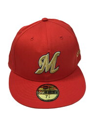 【中古】NEW ERA◆キャップ/7 1/4/コットン/RED/メンズ【服飾雑貨他】