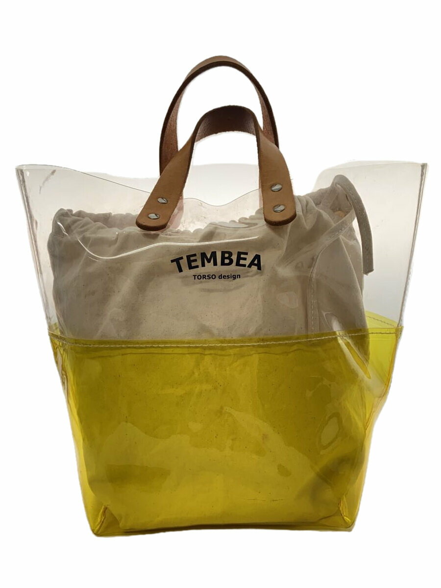 【中古】TEMBEA◆トートバッグ/PVC/イエロー//【バッグ】