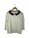 【中古】CHANEL◆ツイードカラー/7分袖カットソー/40/コットン/WHT/P45634V28403【レディースウェア】(4)