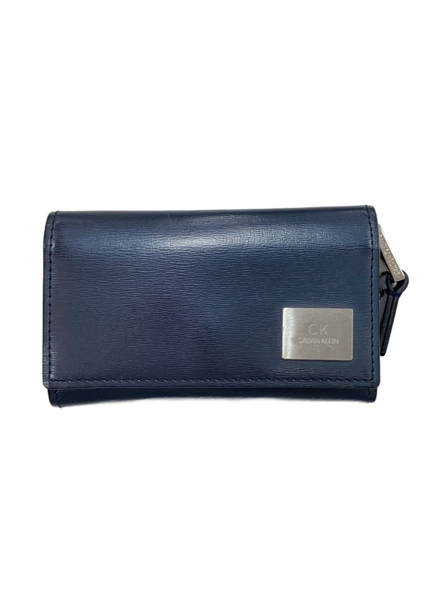 【中古】CK Calvin Klein◆キーケース/レザー/NVY/無地/メンズ【服飾雑貨他】
