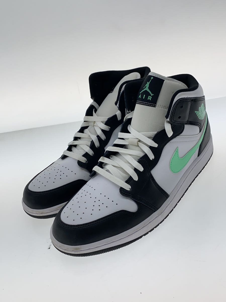 【中古】NIKE◆AIR JORDAN 1 MID_エア ジョーダン 1 ミッド/31cm/BLK【シューズ】