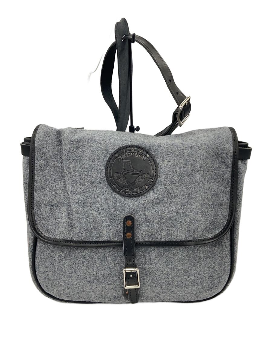 C, D, T, R, W - 【中古】YUKETEN◆MAILMAN BAG/ショルダーバッグ/--/GRY/無地【バッグ】