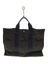 【中古】HERMES◆トートバッグ/ポリエステル/GRY【バッグ】
