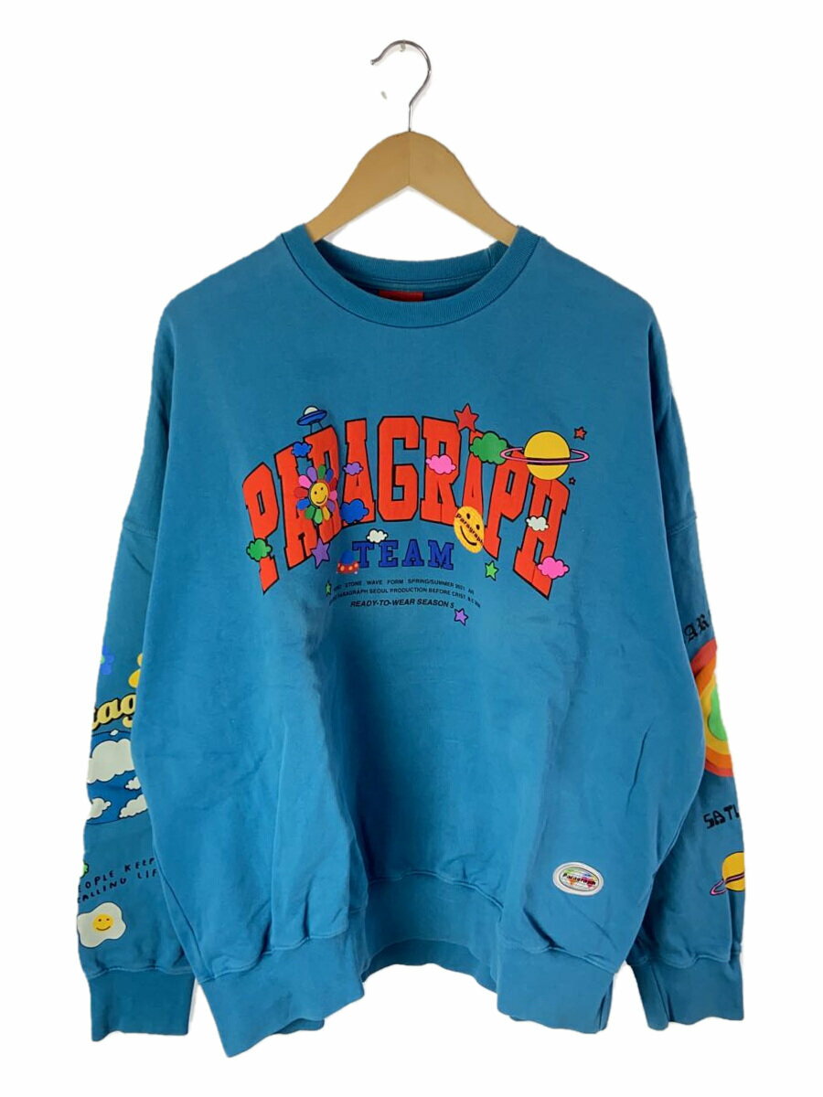 【中古】Paragraph◆スウェット/1/コットン/BLU【メンズウェア】