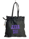 【中古】ANNA SUI◆トートバッグ/ポリエステル/BLK【バッグ】