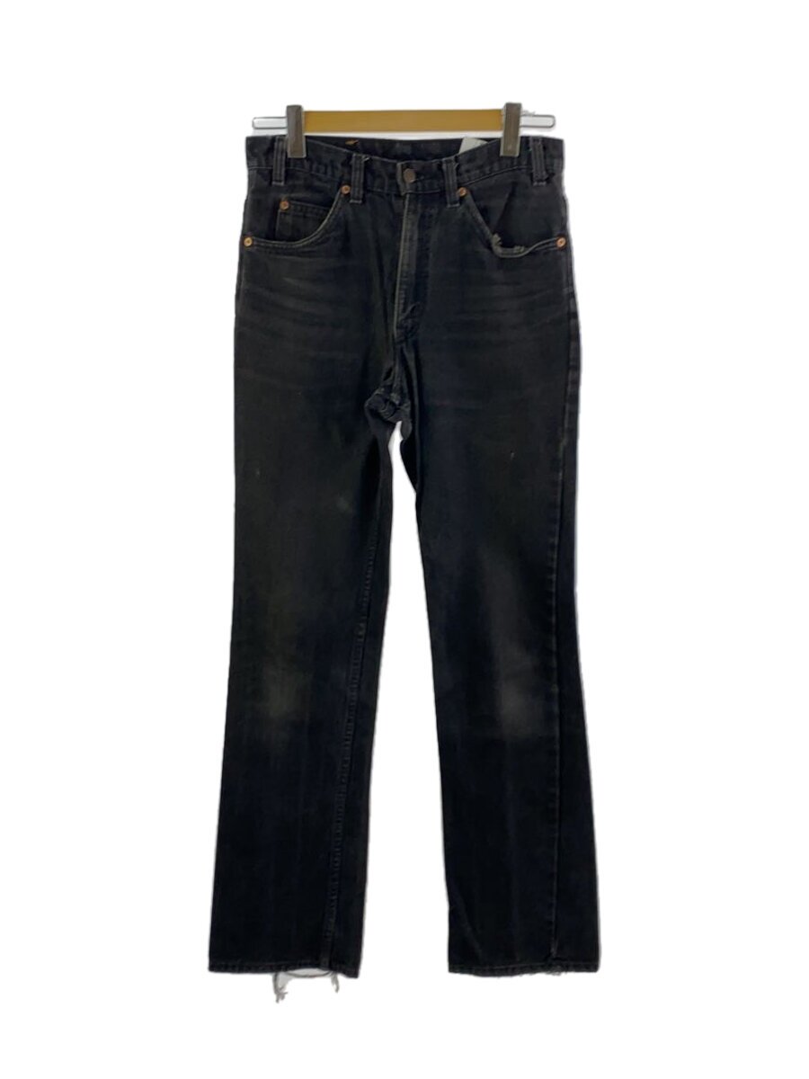 【中古】Levi’s◆USA製/後染め/裾ダメージ有/ブーツカットパンツ/32/デニム/BLK/40517-4159【メンズウェア】