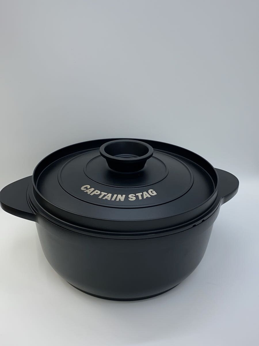 【中古】CAPTAIN STAG◆鍋/容量:4.5L/サイズ:24cm/BLK【キッチン用品】