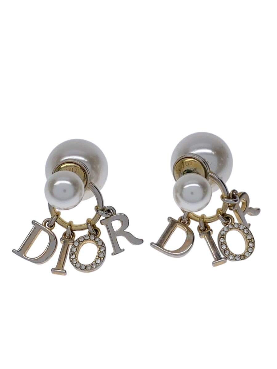 【中古】Christian Dior◆TRIBALES/ピアス/--/パール/SLV/レディース//青錆有【服飾雑貨他】