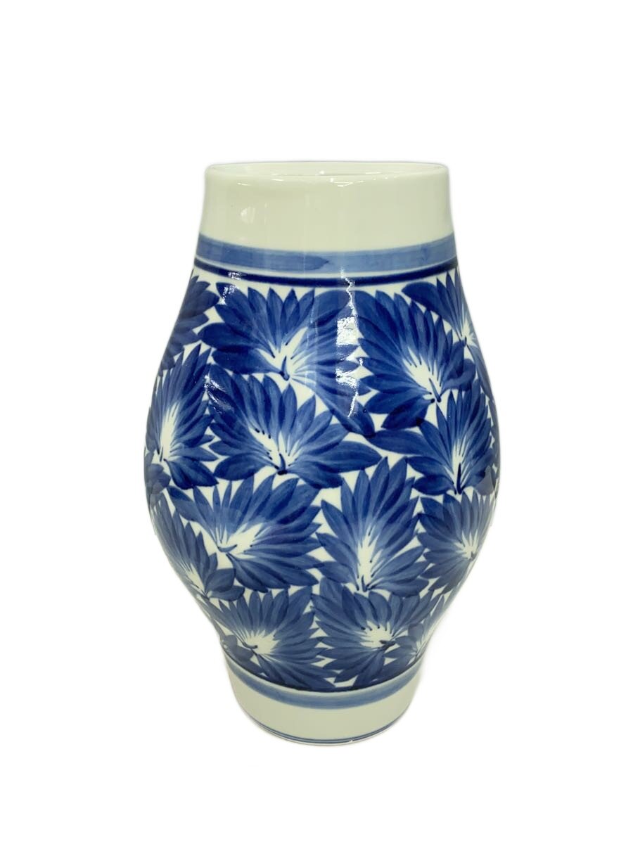 【中古】砥部焼/梅山窯/壷・花瓶/BLU【インテリア小物・日用雑貨】