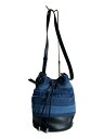 【中古】DIESEL◆ショルダーバッグ/巾着/デニム切替/キャンバス/IDG【バッグ】