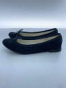 【中古】repetto◆フラットパンプス/37.5/BLK/スウェード【シューズ】