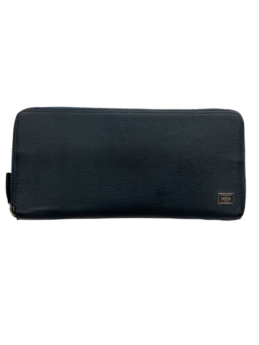 【中古】PORTER◆長財布/レザー/NVY/メンズ/052-02214//【服飾雑貨他】