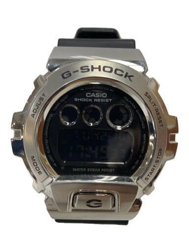 【中古】CASIO◆クォーツ腕時計_G-SHOCK/デジタル/ラバー/SLV/BLK/ーー【服飾雑貨他】 【中古】CASIO◆クォーツ腕時計_G-SHOCK/デジタル/ラバー/SLV/BLK/ーー【服飾雑貨他】