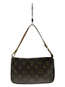 【中古】LOUIS VUITTON◆1)ポシェット・アクセソワール_モノグラム・キャンバス_BRW/PVC/BRW【バッグ】
