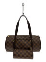 【中古】LOUIS VUITTON◆1)パピヨン30_ダミエ・エベヌ_BRW/PVC/BRW【バッグ】