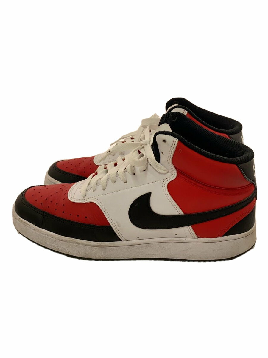 楽天2nd STREET 楽天市場店【中古】NIKE◆COURT VISION MID NBA_コート ビジョン ミッド NBA/27cm/RED【シューズ】