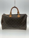 【中古】LOUIS VUITTON◆1)スピーディ35_モノグラム・キャンバス_BRW/PVC/BRW/総柄【バッグ】
