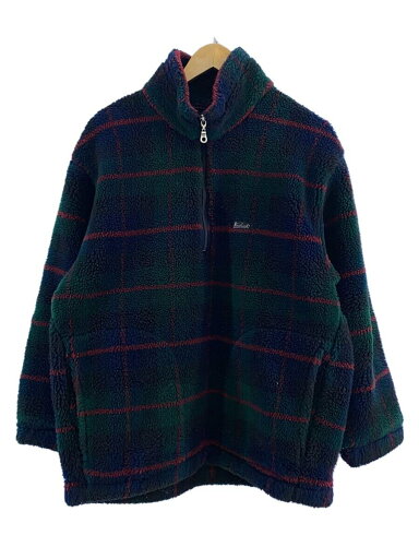 【中古】Woolrich◆フリースジャケット/M/ポリエステル/GRN/チェック【メンズウェア】 【中古】Woolrich◆フリースジャケット/M/ポリエステル/GRN/チェック【メンズウェア】